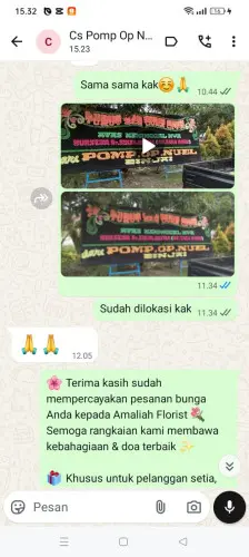 Testimonial Papan Bunga bau-bau