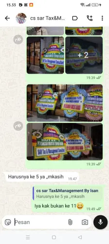 Testimonial Papan Bunga bau-bau